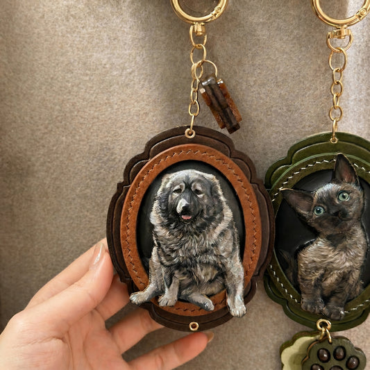 Full-Body Handmade Leather Pet Portrait