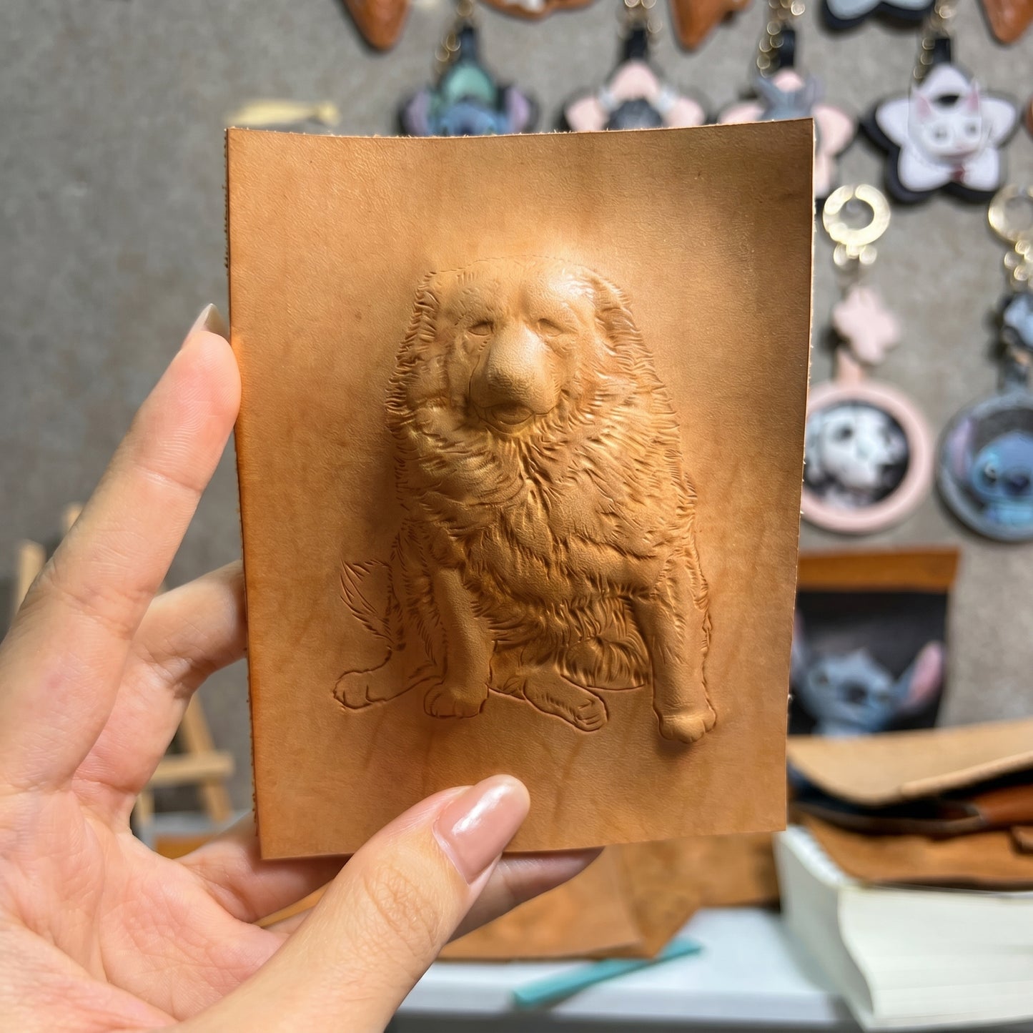 Full-Body Handmade Leather Pet Portrait