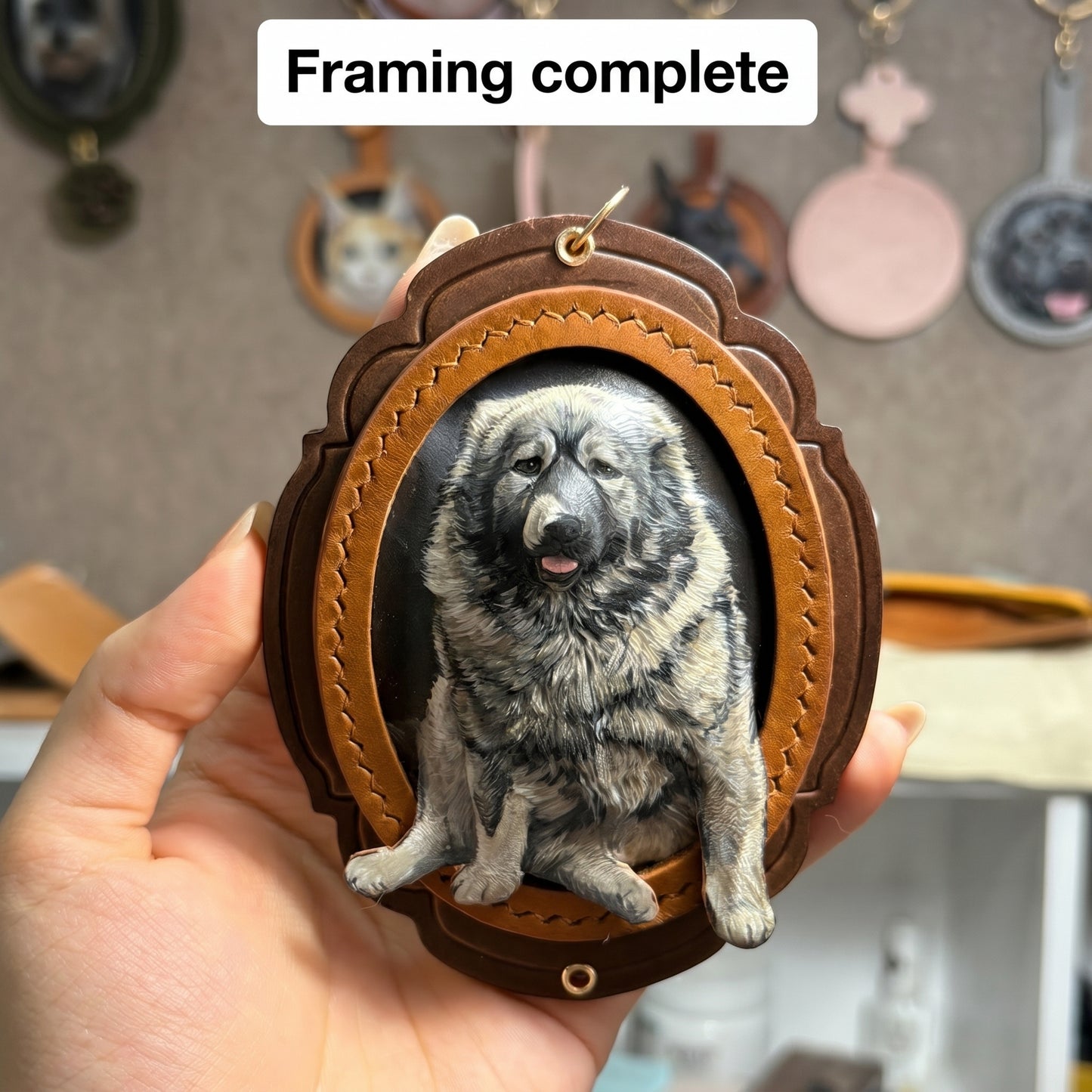 Full-Body Handmade Leather Pet Portrait