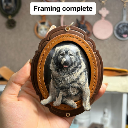 Full-Body Handmade Leather Pet Portrait